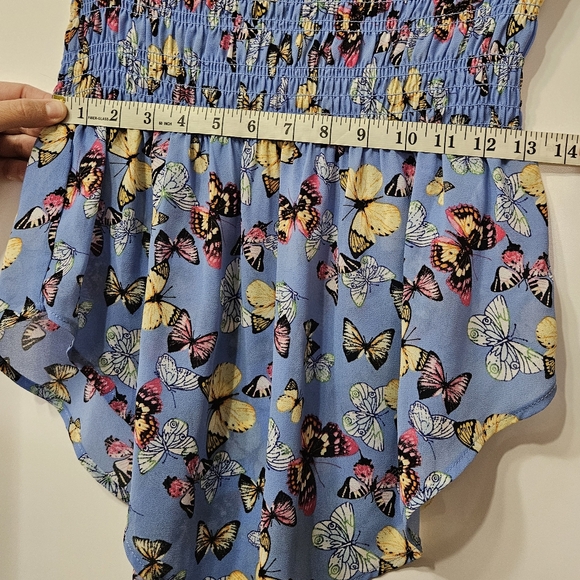 Wild Fable blue Butterfly Tube Top Size XS Woman's - Picture 6 of 10